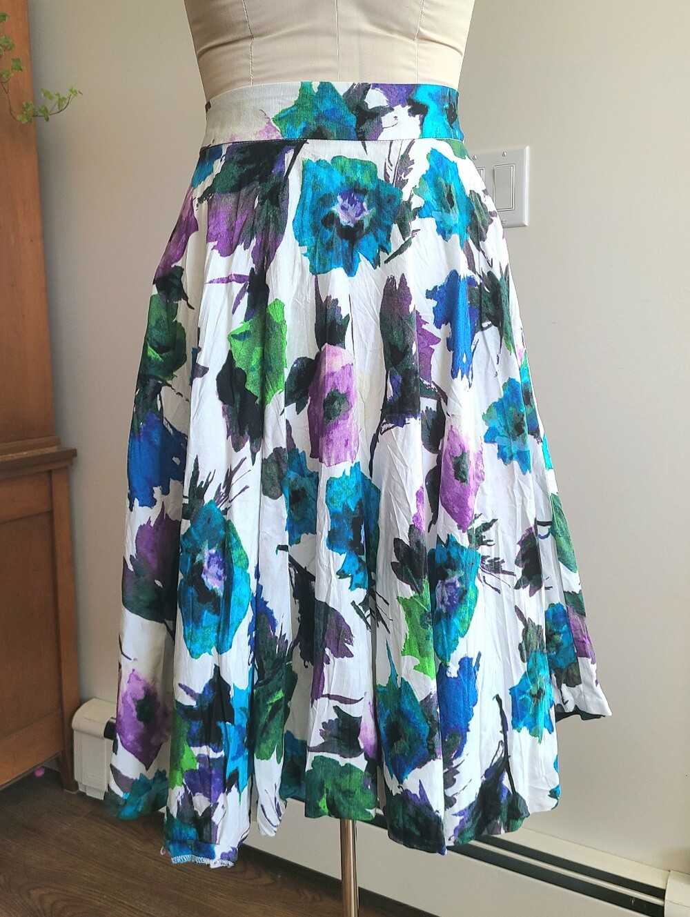 Premise Linen Blend Floral Skirt